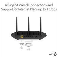 NEW NETGEAR 4-Stream WiFi 6 Router (RAX10) – AX1800 Wireless Speed (Up to 1.8 Gbps) | 1,500 sq. ft. Coverage - Retails $106+