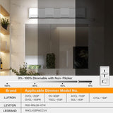 NEW Retails $118, SOLFART 3 Color Temperature Dimmable 4 Light Bathroom Light Fixtures Over Mirror Adjustable LED Vanity Lighs 3000K/ 4500K/ 6000K 3C