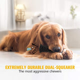 NEW VANFINE Dog Squeaky Toys Almost Indestructible Tough Durable Dog Toys Dog chew Toys for Large Dogs Aggressive chewers Stick Toys Puppy Chew Toys with Non-Toxic Natural Rubber (6.5inch-Cube, Black)