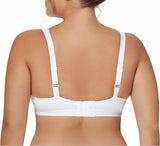 NEW JUST MY SIZE womens Active Lifestyle Wirefree Bra, White, Sz 48DD