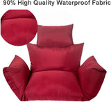 NEW Egg Chair Grey Cushion Thicken Hanging Egg Chair Cushions Replacement Foldable Waterproof Hanging Basket Chair Cushion with Pillow for Outdoor Patio, Retails $95