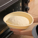 NEW Bread Proofing Basket, Silicone Sourdough Bread Baking Supplies, 9" Sourdough Starter Kit Includes Essential Tools, Easy to Clean and Use (Beige)