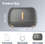 NEW Flame Air Diffuser Humidifier, 250ML Aromatherapy Diffuser Humidifier with 4 Timers & 6 Colors Night Lights Waterless Auto-Off Working for 8-16 Hours for Room Home Office