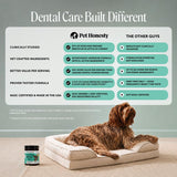 NEW Retails $50, Sealed Dog Breath Freshener Dental Powder - Teeth Cleaning Plaque Off + Tartar Remover for Dogs - Care Supplement Food Topper with Kelp, HMP + Postbiotics for Healthy Gums - Mint Flavor (60 Servings)