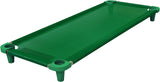 NEW Retails $69, Acrimet Nap Cot for Kids, Portable Toddler Child Bed, Stackable, 52" L (Stainless Steel Tubes) (Green Breathable Mesh Fabric - Green Feet) (1 Pack)