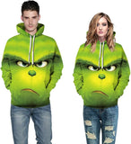 NEW Leezeshaw Unisex Ugly Christmas The Grinch Hoodie Sweatshirt, Mens 3D Pullover Hoodie, Sz XXL