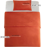 NEW Retails $89+ Flully Orange Twin Comforter Sets, All Season Super Soft Lightweight Washed Cotton Down Alternative Bed Comforters Set & Pillowsham Kids College Dorm Boys Girls, Modern Pumpkin Deep Orange Twin/XL