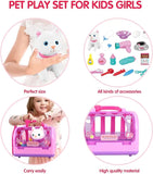 NEW Aomola Pet Care Pretend Veterinarian Toy with interactive kitten, cage & accessories