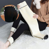 NEW Cat Print Casual Warm Winter Solid Pants, Winter Leggings for Women Fleece Lined, Soft Clouds Fleece Leggings, Black, Sz L