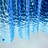 NEW 2pk Ga-Geetopia EVA 3D Blue Pearl Water Cube Plastic Shower Curtain Liner - Premium Light Weight 36" x 72" Blue Bathroom Shower Showroom Curtain Liner with Rustproof Metal Gromments and Weighted Magnet