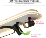 NEW Tioolo Modern Ceiling Lamp, LED Linear Ceiling Light Fixture, 45W Dimmable Ceiling Light with Remote, Acrylic Flush Mount Chandelier Ceiling Lighting for Kitchen Dining Room Bedroom Corridor!