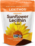NEW Deoiled Sunflower Lecithin Powder 16oz, Daily Lecithin Supplement for Cooking, Baking & Gummies,1760mg Phosphatidyl Choline Supplement - Great for Clogged Milk Ducts! 65 Servings, Non-GMO, BB: 03/27
