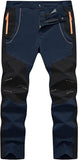 NEW TBMPOY Men's Outdoor Hiking Work Pants Quick Dry Water Resistant Lightweight Mountain Fishing Pants Zipper Pockets, Navy, 30-inch Waist