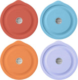 NEW Replacement Lids for Pyrex 7200-PC 2 Cup, Silicone Round Storage Cover Lid for Anchor Hocking Glass Bowl 4 Pack with Date Mark