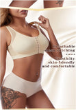 NEW Front Closure Posture Corrector Lift Up Bra Women Push Up Cross Back Underwear Shockproof Sports Support Fitness Vest Bras, Beige, Sz M