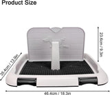 NEW Retails $44, Jeanoko Dog Training Mat, Indoor Dog Pet Toilet Diaper Holder Small Puppy Dog Toilet Indoor Puppy Training Toilet Plastic Cat Potty Fence Dog Scheduled Urination Potty Tray (Black)