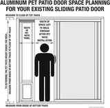 NEW Ideal Pet Products Aluminum Pet Patio Door, Adjustable Height 77-5/8" to 80-3/8", 15" x 20" Flap Size, White, Retails $350