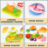 NEW Cutting Pretend Play Food with Bag 41 Pcs Food Toy Kitchen Set Kids Educational Toy
