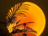 NEW Balkwan Sunset Lamp Projection Rotation Rainbow Lamp Led Romantic Visual Led Light Network Red Light with USB Modern Floor Stand Night Light Living Room Bedroom Decor (Sunset Red)