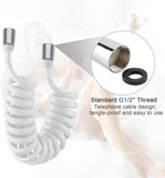 NEW Yunnyp Plastic PVC Spring Shower Hose, ABS Spring Flexible Shower Hose for Water Plumbing Toilet Bidet Sprayer Bathroom