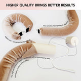 NEW Heatless Hair Curler, Heatless Curls Overnight Blowout Headband Rods, No Heat Velvet Jumbo Flexi Rods to Sleep in, Heatless Jumbo Flexi Soft Curling Rods for All Hair Types 4pcs khaki