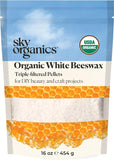 Retails $29+ NEW Sky Organics - Organic White Beeswax - DIY Home Essentials - Beauty, Skin Care, & Crafts - Candle Making Supplies - Make Lip Balm, Candles, Soap, Lotion, Cream, Body Butter - Mild Natural Scent, 16oz