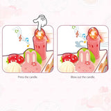 NEW 82Pcs DIY Cutting Birthday Cake Food Toys Pretend Playset-Light and Music with Candles, Dessert for Kids Toddlers