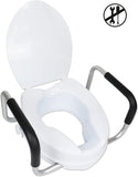 NEW Retails $110, PEPE Mobility Raised Toilet Seat with Handles 4 Inch (Fits Round and Elongated Toilets up to 15"), Toilet Seat Riser for Seniors, 300 lbs Capacity