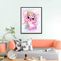 NEW FILASLFT DIY Stitch Diamond Art Full Drill, Stitch Diamond Painting Kits for Adults, 5D Cartoon Diamond Painting for Beginner, Perfect for Home Decoration Festival Gift 12x16 Inch.