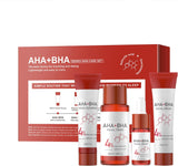 NEW Sealed AHA BHA Salicylic Acid Niacinamide 4-in-1 Skincare Gift Set with Facial Cleanser, Facial Toner, Facial Serum, Facial Cream Rich in Salicylic Acid Niacinamide Oil Balancing & Sensitive Skin Care, BB: 12/27