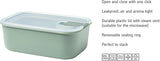NEW Retails $40, Mepal EasyClip Glass 51oz/1500ml - Premium Leakproof & Airtight Food Storage, BPA-Free Lid | One-Click Open & Close System | Nordic White | Made in Holland