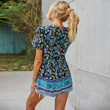 NEW Retails $40 KAYWIDE Women's Casual Boho V Neck Top Loose Floral Printed Long Sleeve Beach Shirts Blouses Sz M, Black, Blue, Purple