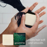 NEW Retails $20, Good Time Hydrating Conditioner Bar -  Equivalent to 3 bottles of liquid conditioner- Lightweight Conditioning with Bergamot, Tangerine & Juniper Berry - Sustainably Crafted, Plastic Free - Sulfate, Silicone, Paraben Free
