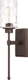 NEW XiNBEi Lighting Wall Light 1 Light Wall Sconce with Glass, Classic Bathroom Vanity Light Dark Bronze Finish for Bedroom & Living Room XB-W1227-DB, Retails $68