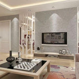 NEW Silk Embossed Wallpaper, Peel and Stick Self-Adhesive Removable 3D Texture Wallpaper for Kitchen Furniture Bedroom Wallcovering (15 Ft 7 inch x 32 Ft 8inch, Silver Grey)