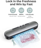 NEW MCJOY Vacuum Sealer Machine, Automatic Food Sealer Operation Vacuum Air Sealing for Food Preservation System/Portable Design/Starter Kit/Led Indicator Lights/Easy to Clean (Gray)