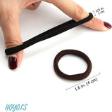 NEW Soft Thick Seamless Cotton Hair Ties, Ponytail Scrunchies Headbands No Damage Crease for Women Girls Kids Ponytail Holder 100 Pieces (Brunette Brown Set)