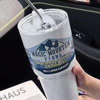 NEW 30oz Black Stainless Steel Water Bottle Thermos Tumbler Keep Drink Cold Hot Vacuum Flasks Mugs Coffee Cups Car Bottle, Straw Not Included