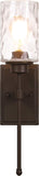 NEW XiNBEi Lighting Wall Light 1 Light Wall Sconce with Glass, Classic Bathroom Vanity Light Dark Bronze Finish for Bedroom & Living Room XB-W1227-DB, Retails $68