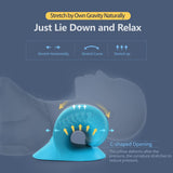 NEW Neck and Shoulder Relaxer, Cervical Neck Traction Device Neck Stretcher with Magnetic Therapy, Cervical Spine Alignment, Chiropractic Pillow, Neck Massager for TMJ Pain Relief (Blue)