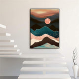 NEW Hestarcul Diamond Painting Mountain Kit, Diamond Art Kits for Adults, Abstract Scenery Paint with Diamonds Round for Gift, Wall Decor (12x16) (Mountain)