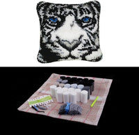 NEW NEWBEN DIY Tiger Latch Hook Kit Rug Making Crafts for Kids/Adults, Handmade Pillow Case Cushion Cover Rug Embroidery - Retails $55+