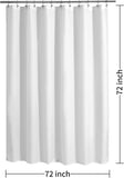NEW ALYVIA SPRING Waterproof Fabric Shower Curtain Liner with 3 Magnets - Soft Hotel Quality Cloth Shower Liner, Light-Weight & Machine Washable - Standard Size 72x72, White