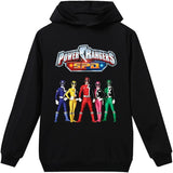 NEW ENDOH Unisex Kids Cotton Hoodie Graphic Long Sleeve Sweatshirt-Power Rangers Pullover Tops for Boys, Girls - Size 8-10yrs