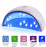 NEW All in one Makartt Poly Glitter Nail Extension Gel Kit with UV LED Nail Lamp 24W, 16 Accessories!