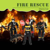 NEW ViiKONDO Action Figure Playset 1/18 Scale 4pcs US Firefighter 3.75inch Figurine Firemen Accessory
