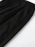 NEW Retails $46, Stylish Men's LOS ANGELES Alphabet Print Loose Fit Sports Shorts - Drawstring Waist, Side Pockets, Non-Stretch Polyester Fabric, Hand Washable, Perfect for Summer Basketball, Outdoor Sports, and Daily Casual Wear, Black, Sz L