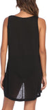 NEW Ekouaer Women's Sleeveless Swimwear Coverups T-Shirt Beach Dress Tank Bikini Cover Up, Sz XXL