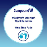 NEW Compound W Wart Remover, Maximum Strength One Step Invisible Pads - 14 Count - Salicylic Acid Wart Remover, For Treatment & Common/Plantar Wart Removal, BB: Oct 2028