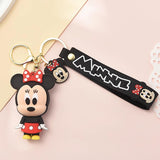NEW Anime Silicone Keychain, Cartoon Silica Gel Key Ring for Women, Men, Minnie